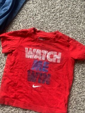 Nike Red Kids' 'Watch Me Win' Graphic Tee